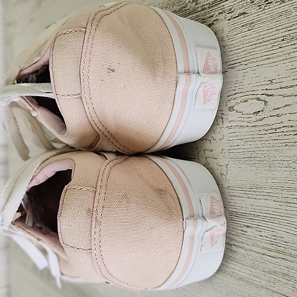 Vans Off the Wall blush pink low profile canvas sneakers tennis shoes Size 8.5 - Picture 6 of 8